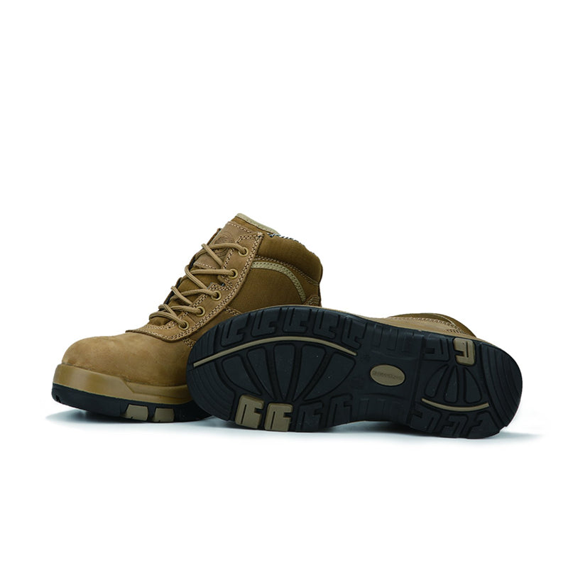 ROCKROOSTER Cortez Brown 6 Inch Steel Toe Leather Work Boots AK250 Rock Rooster Footwear Inc