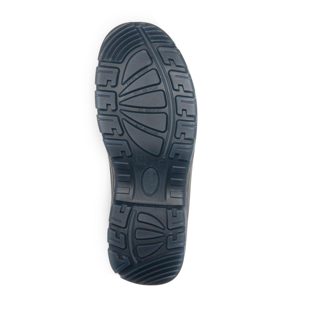 ROCKROOSTER Kensington Black 7 inch Zip-sided Steel Toe Leather Work Boots AK245Z Rock Rooster Footwear Inc