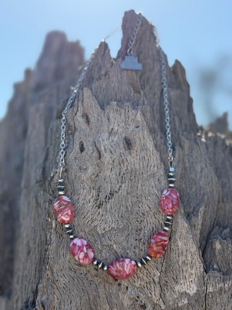 Rosewood Mosaic Beaded Chain Necklace Wild Junkie