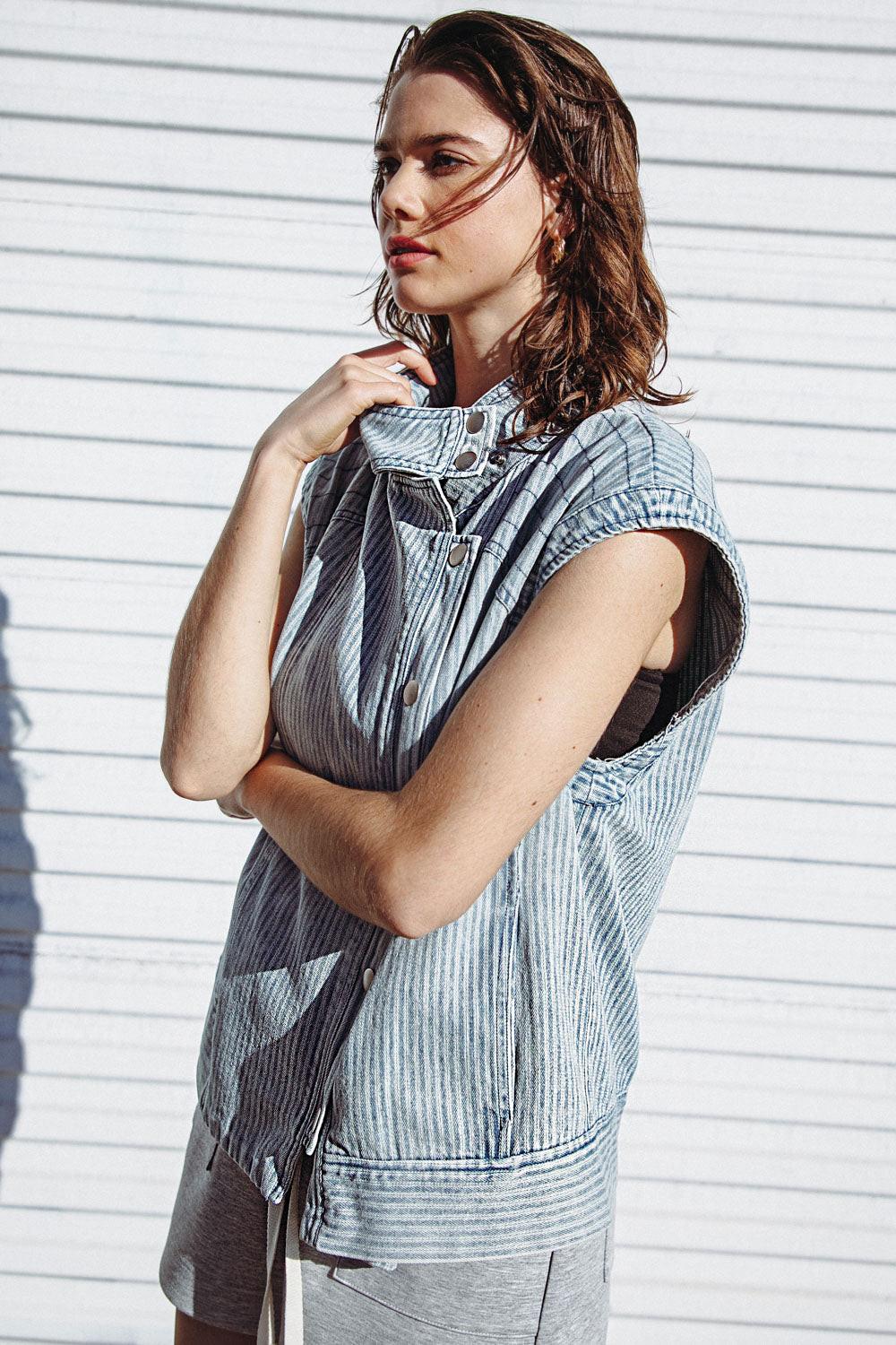LATE SUMMER NIGHTS DENIM VEST Flying Tomato