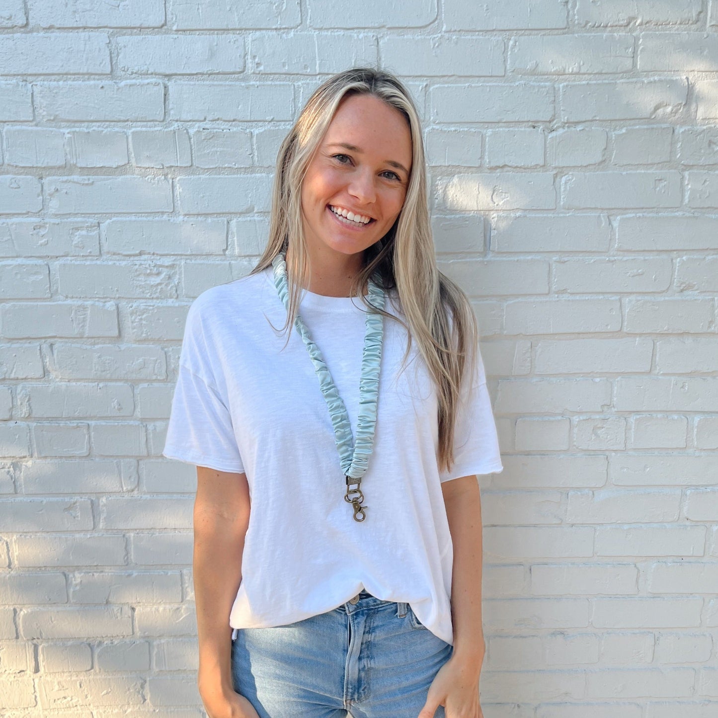 Light Blue Lanyard Ivy + Cloth