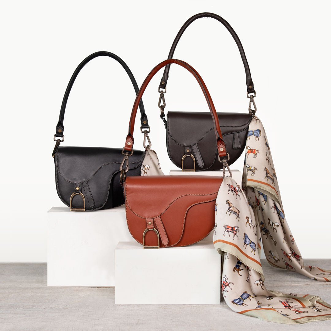 Signature Saddle Bag - Luxury Leather Handbag in Deep Brown Urban-Equestrian
