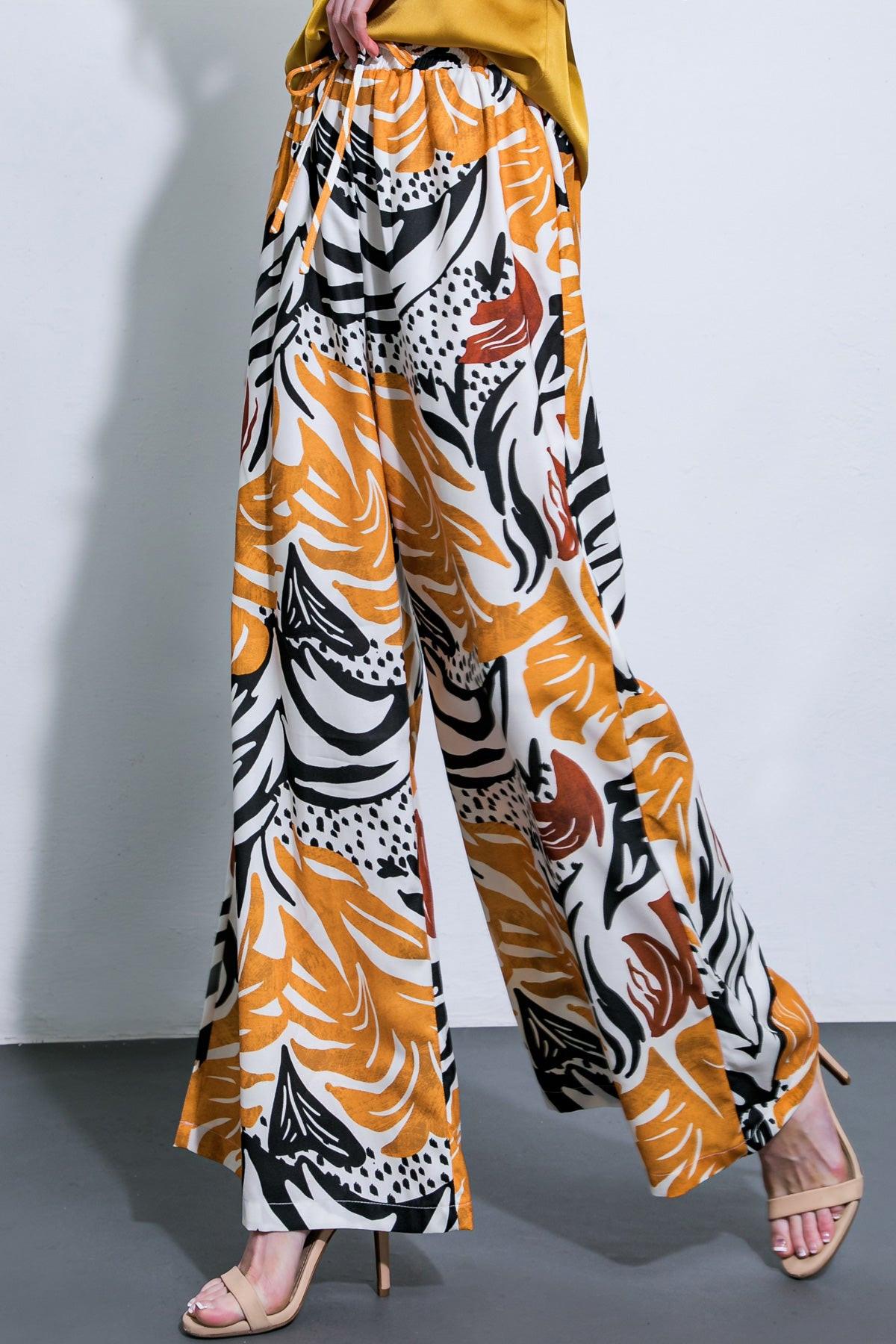WHERE THE WIND WOVEN MIDI PANTS Flying Tomato