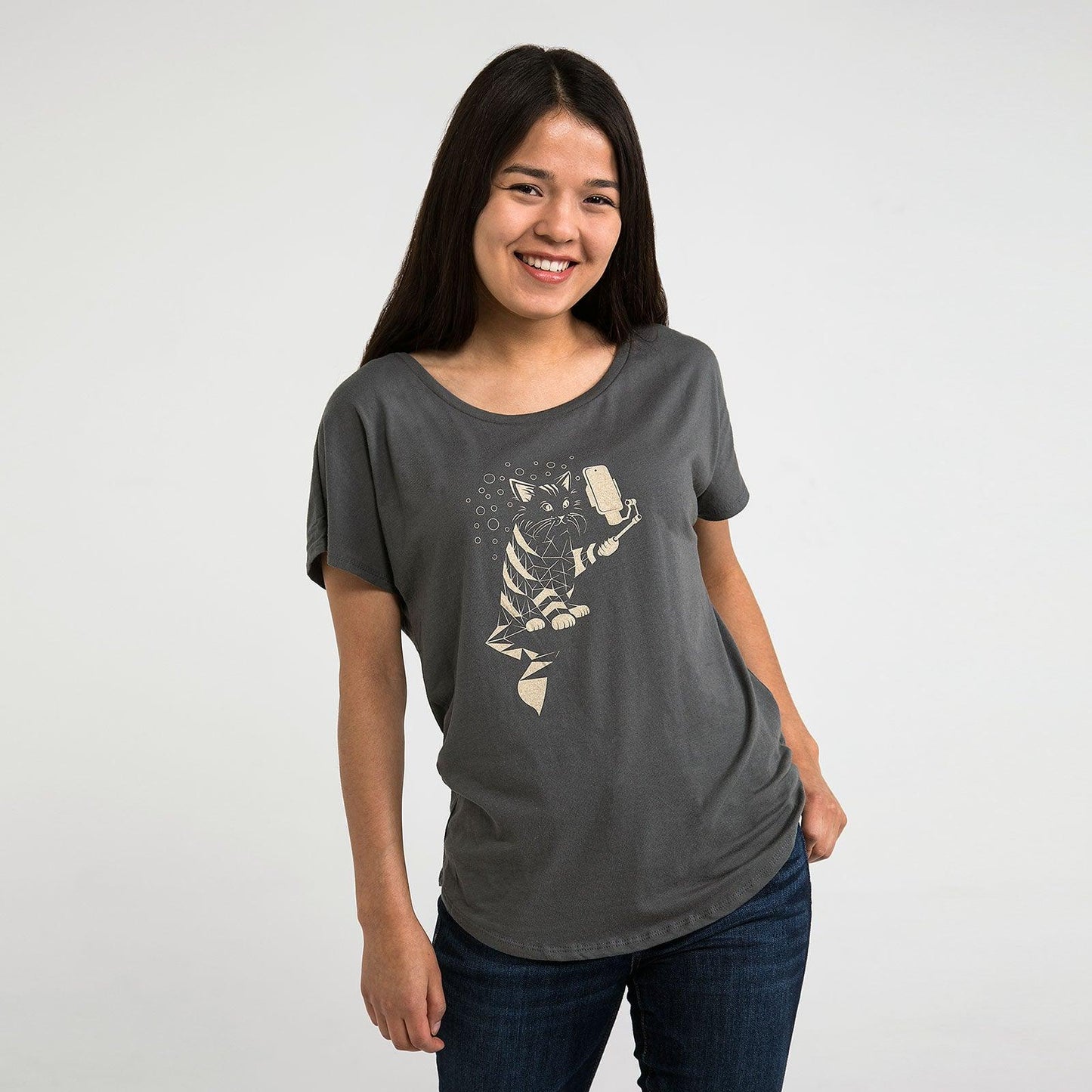 Snap Cat Dolman Shirt STORY SPARK