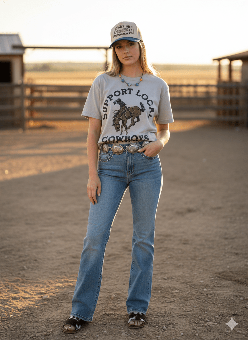 Support Local Cowboys Graphic Tee Wild Junkie