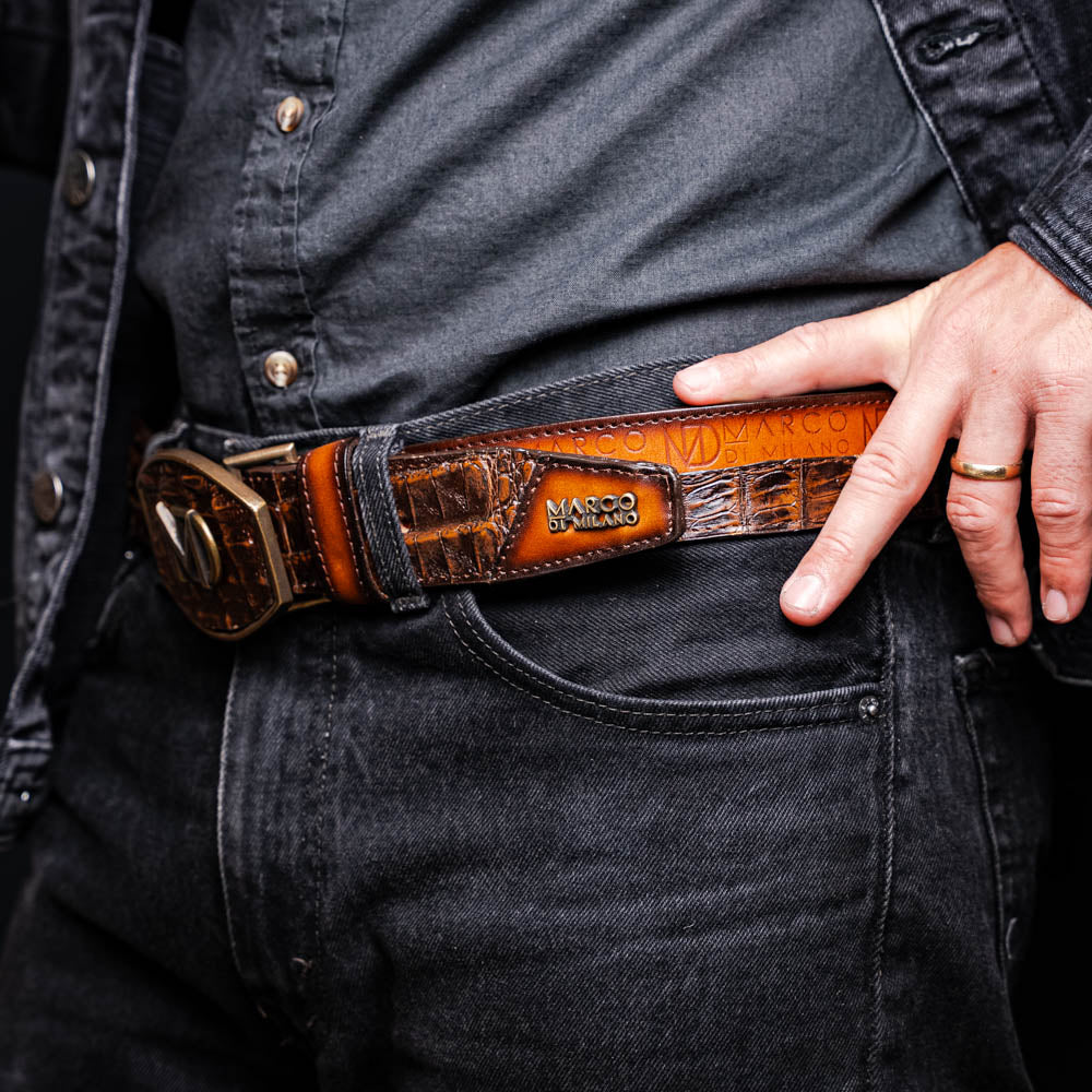 Texas Belt Aged Brown Marco Di Milano
