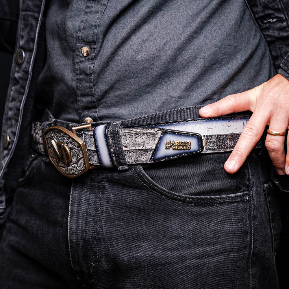 Texas Belt Stone Gray Marco Di Milano