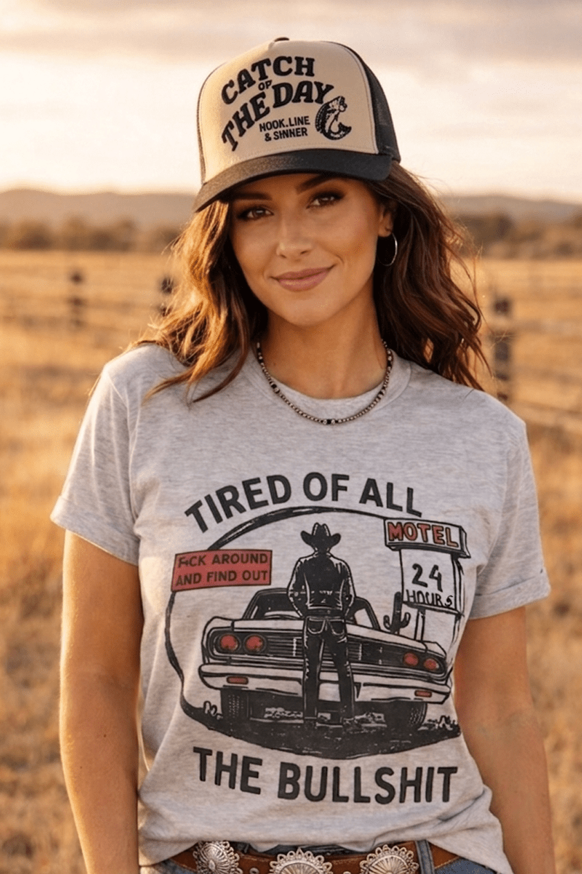 Tired of All the Bullshit Graphic Tee Wild Junkie