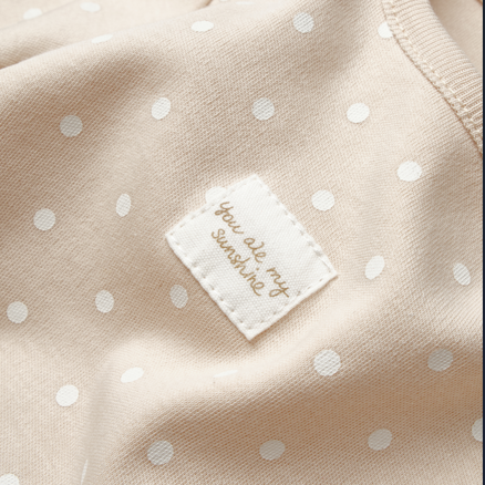 Brown Long Sleeve Polka Dot Organic Honey and Hive