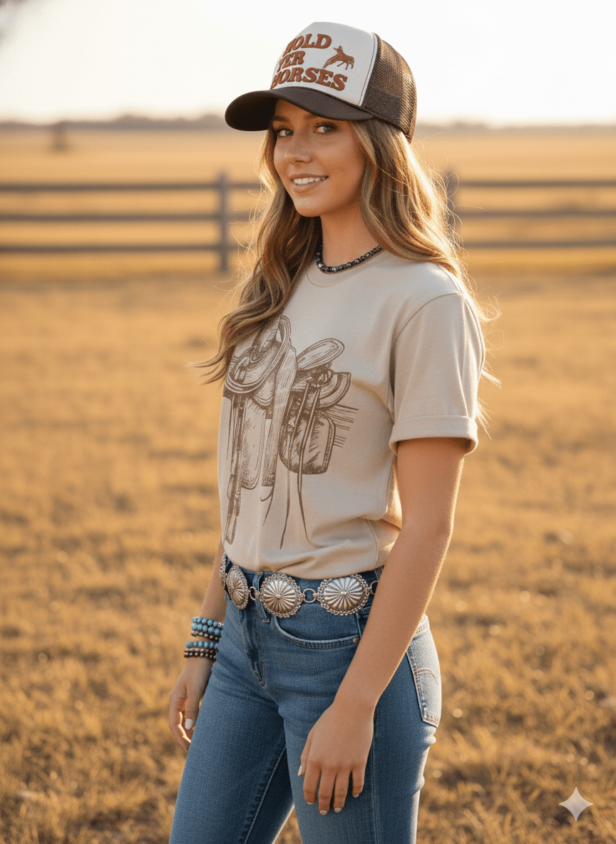 Untamed Saddle Graphic Tee Wild Junkie
