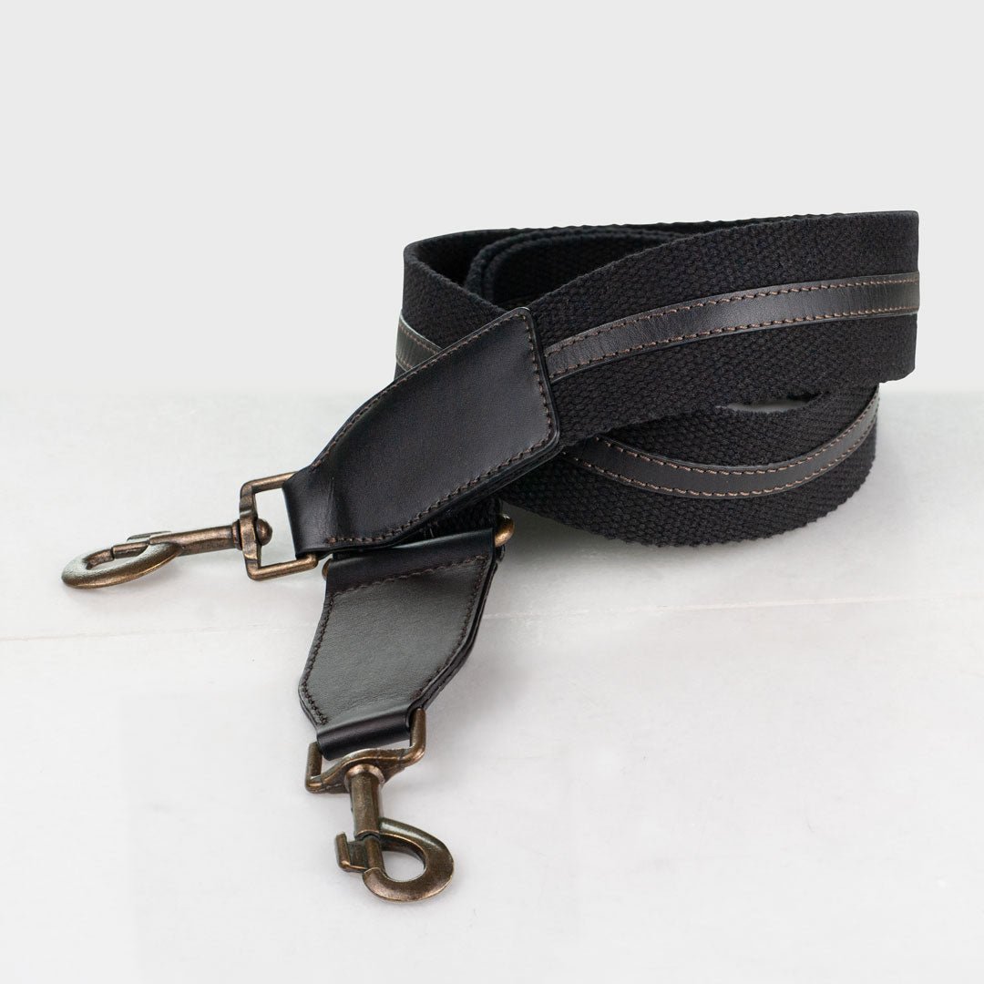 Web/Leather - Black Guitar Strap Urban-Equestrian