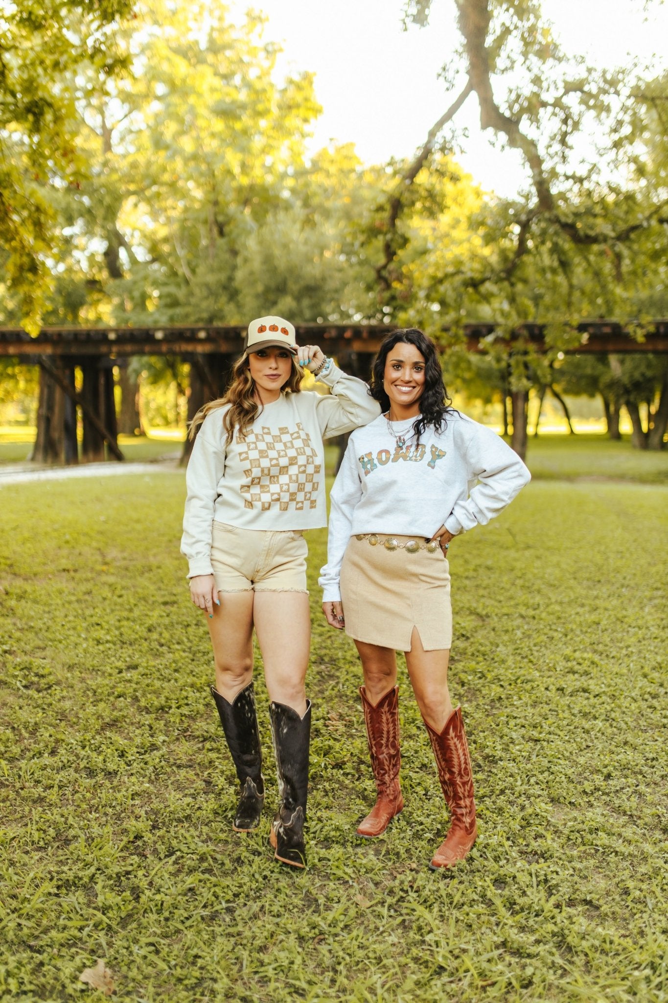 Western Checkers Raw Crop Graphic Wild Junkie