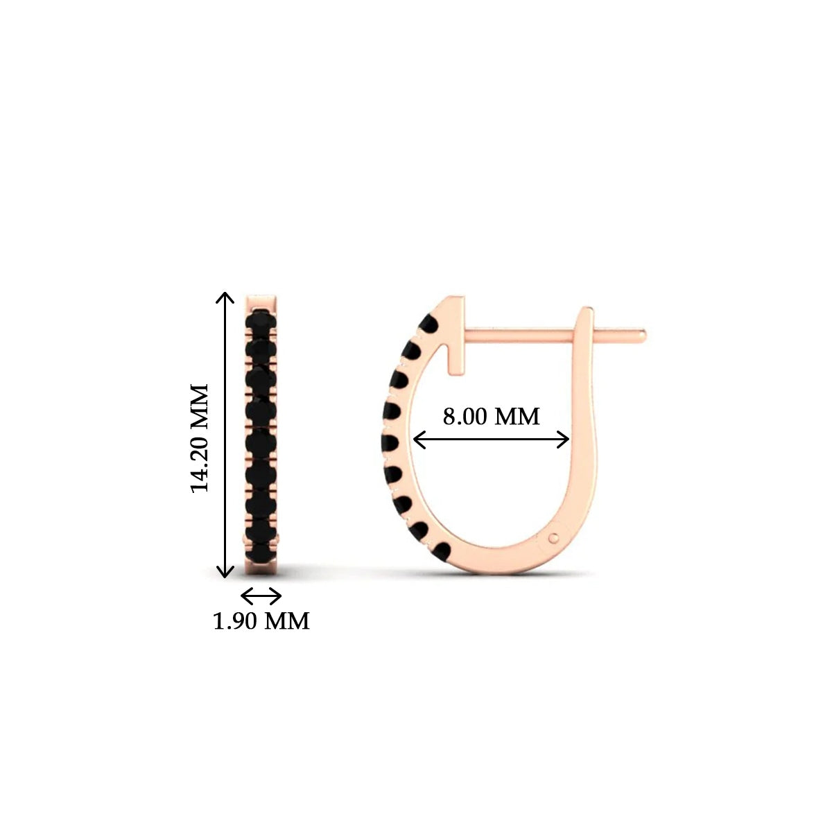 Round Cut 0.25 Ct Diamond Hoop Earrings Fascinating Diamonds