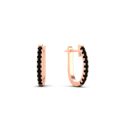 Round Cut 0.25 Ct Diamond Hoop Earrings Fascinating Diamonds