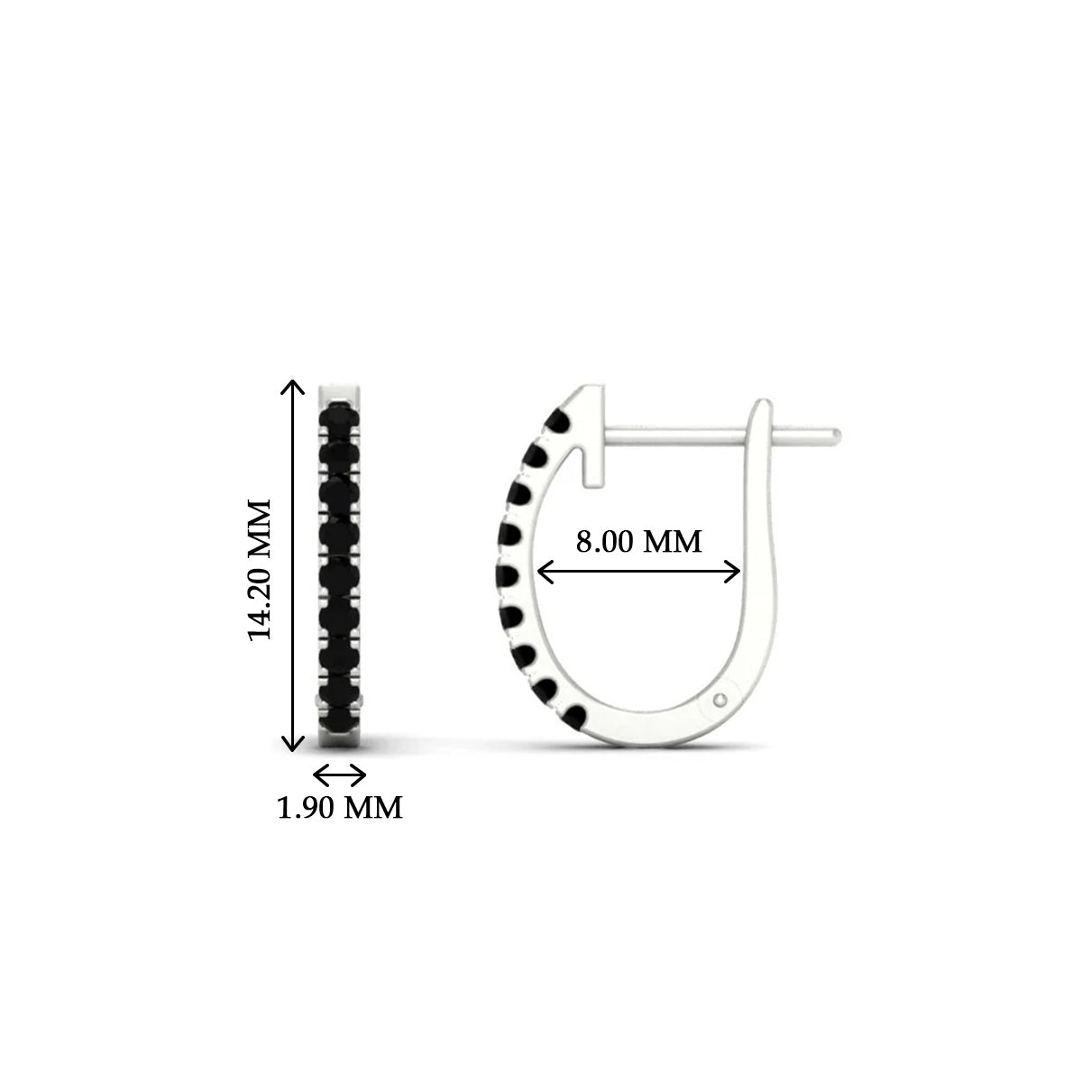 Round Cut 0.25 Ct Diamond Hoop Earrings Fascinating Diamonds