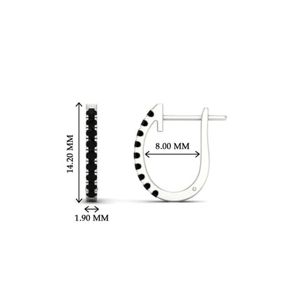 Round Cut 0.25 Ct Diamond Hoop Earrings Fascinating Diamonds