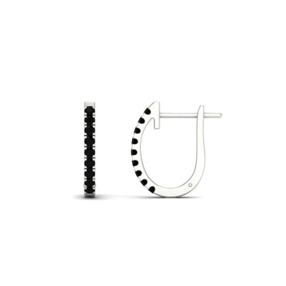 Round Cut 0.25 Ct Diamond Hoop Earrings Fascinating Diamonds