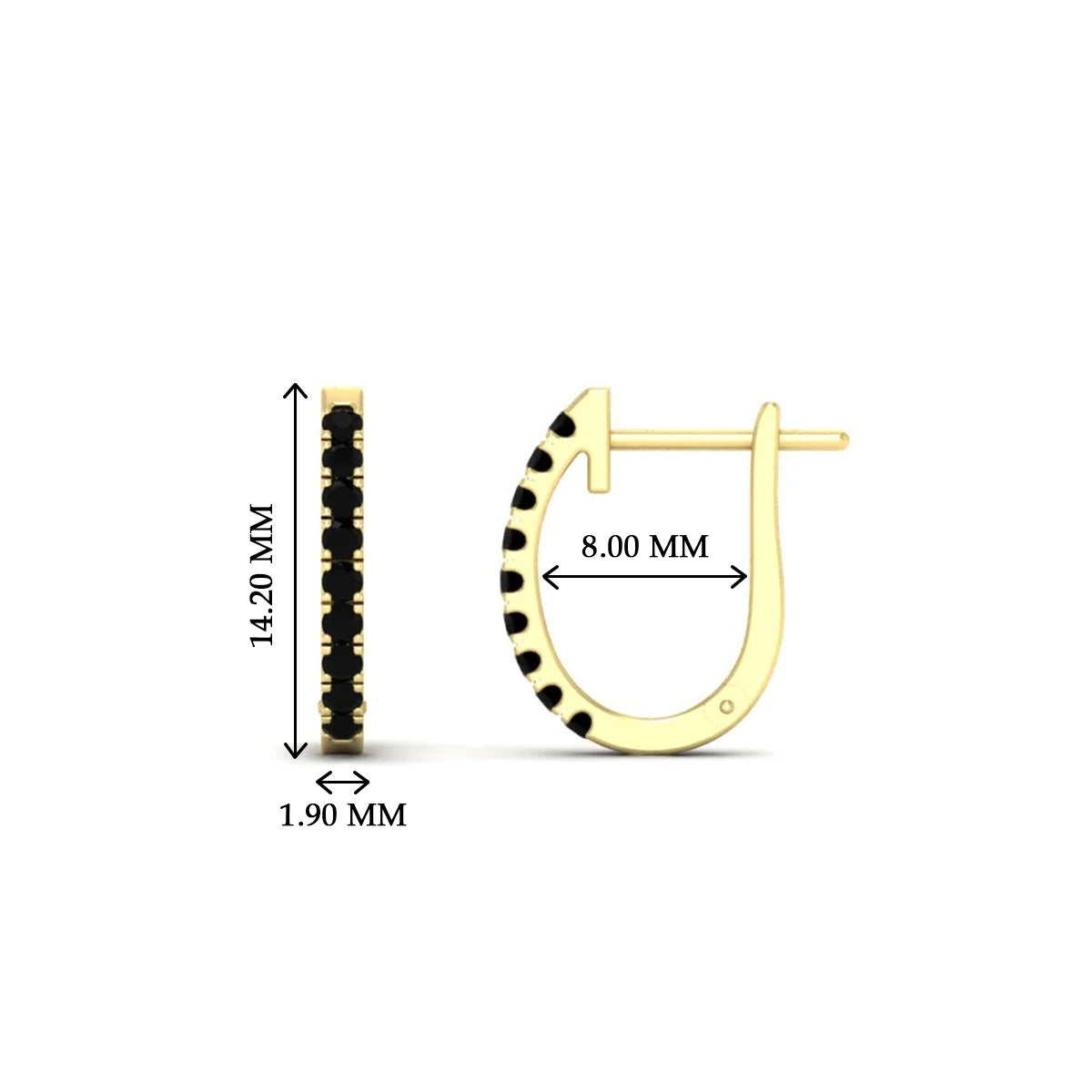 Round Cut 0.25 Ct Diamond Hoop Earrings Fascinating Diamonds
