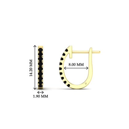 Round Cut 0.25 Ct Diamond Hoop Earrings Fascinating Diamonds