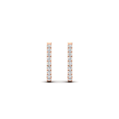 Round Cut 0.25 Ct Diamond Hoop Earrings Fascinating Diamonds