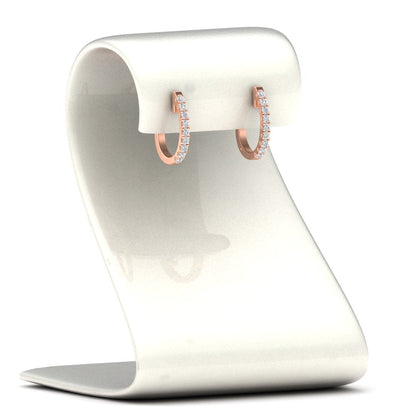 Round Cut 0.25 Ct Diamond Hoop Earrings Fascinating Diamonds