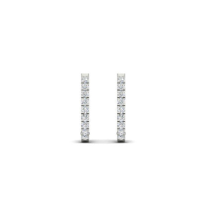 Round Cut 0.25 Ct Diamond Hoop Earrings Fascinating Diamonds