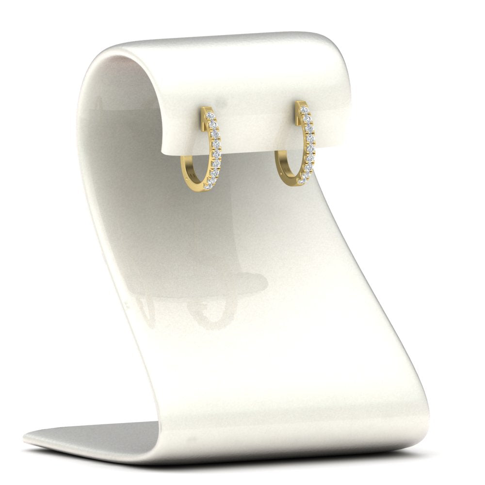 Round Cut 0.25 Ct Diamond Hoop Earrings Fascinating Diamonds