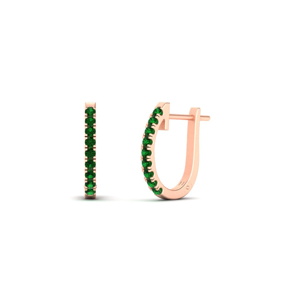 Round Cut 0.25 Ct Diamond Hoop Earrings Fascinating Diamonds