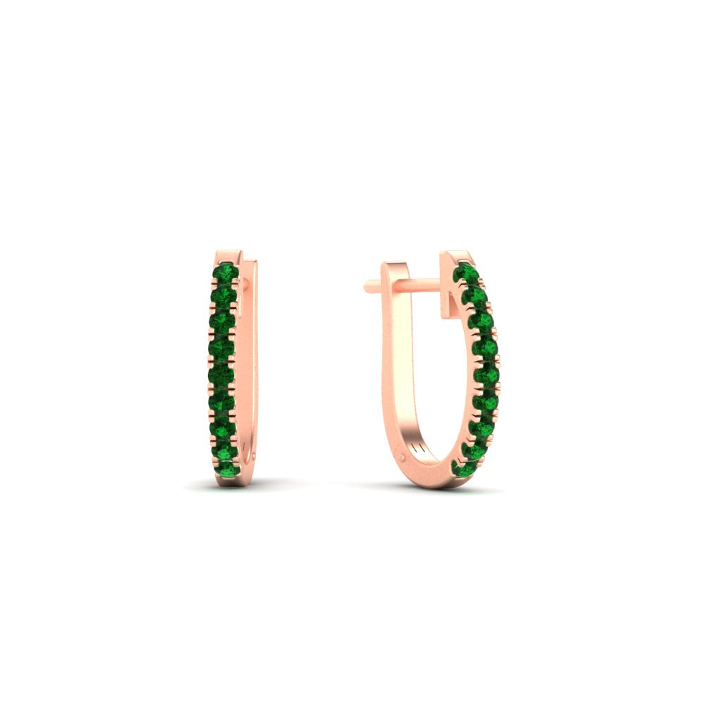 Round Cut 0.25 Ct Diamond Hoop Earrings Fascinating Diamonds