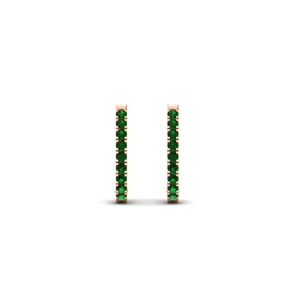 Round Cut 0.25 Ct Diamond Hoop Earrings Fascinating Diamonds
