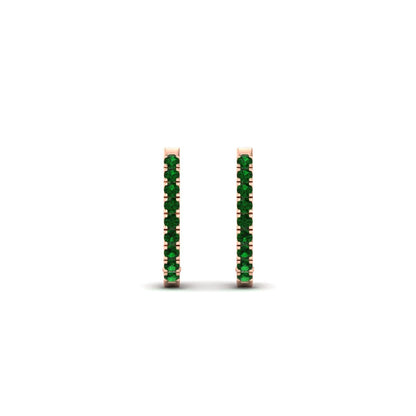 Round Cut 0.25 Ct Diamond Hoop Earrings Fascinating Diamonds