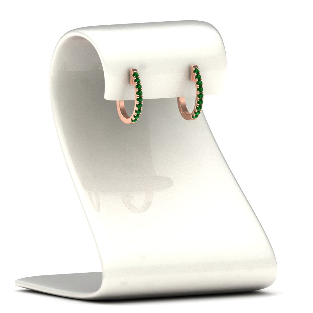 Round Cut 0.25 Ct Diamond Hoop Earrings Fascinating Diamonds