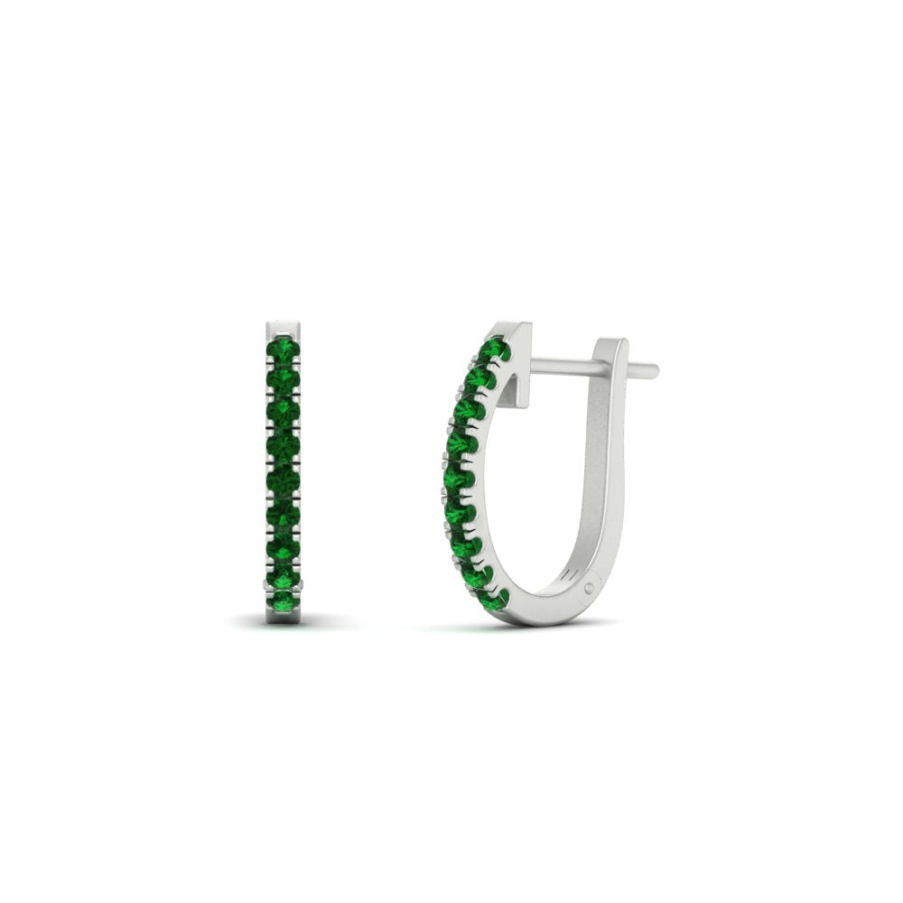 Round Cut 0.25 Ct Diamond Hoop Earrings Fascinating Diamonds