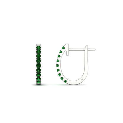 Round Cut 0.25 Ct Diamond Hoop Earrings Fascinating Diamonds