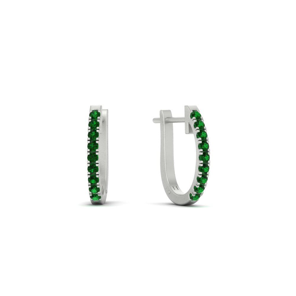 Round Cut 0.25 Ct Diamond Hoop Earrings Fascinating Diamonds