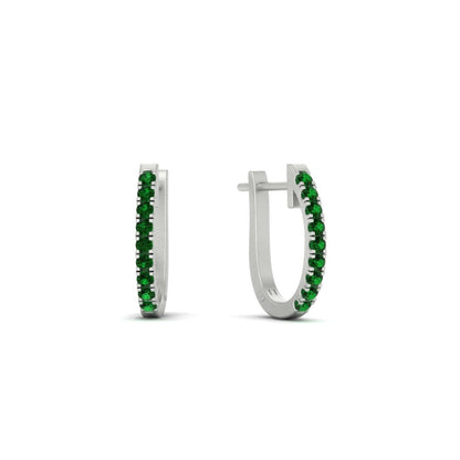Round Cut 0.25 Ct Diamond Hoop Earrings Fascinating Diamonds