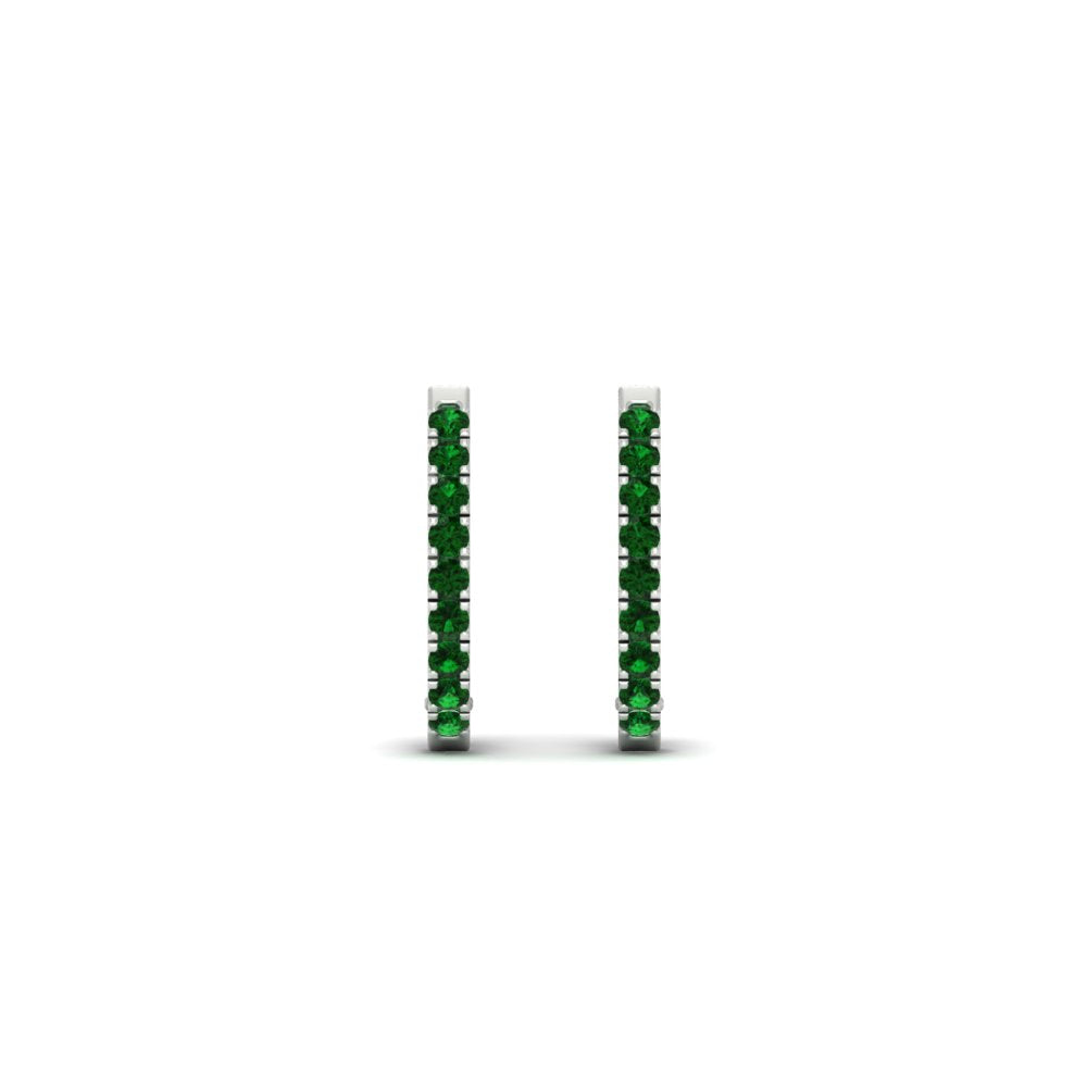 Round Cut 0.25 Ct Diamond Hoop Earrings Fascinating Diamonds
