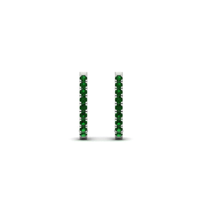 Round Cut 0.25 Ct Diamond Hoop Earrings Fascinating Diamonds