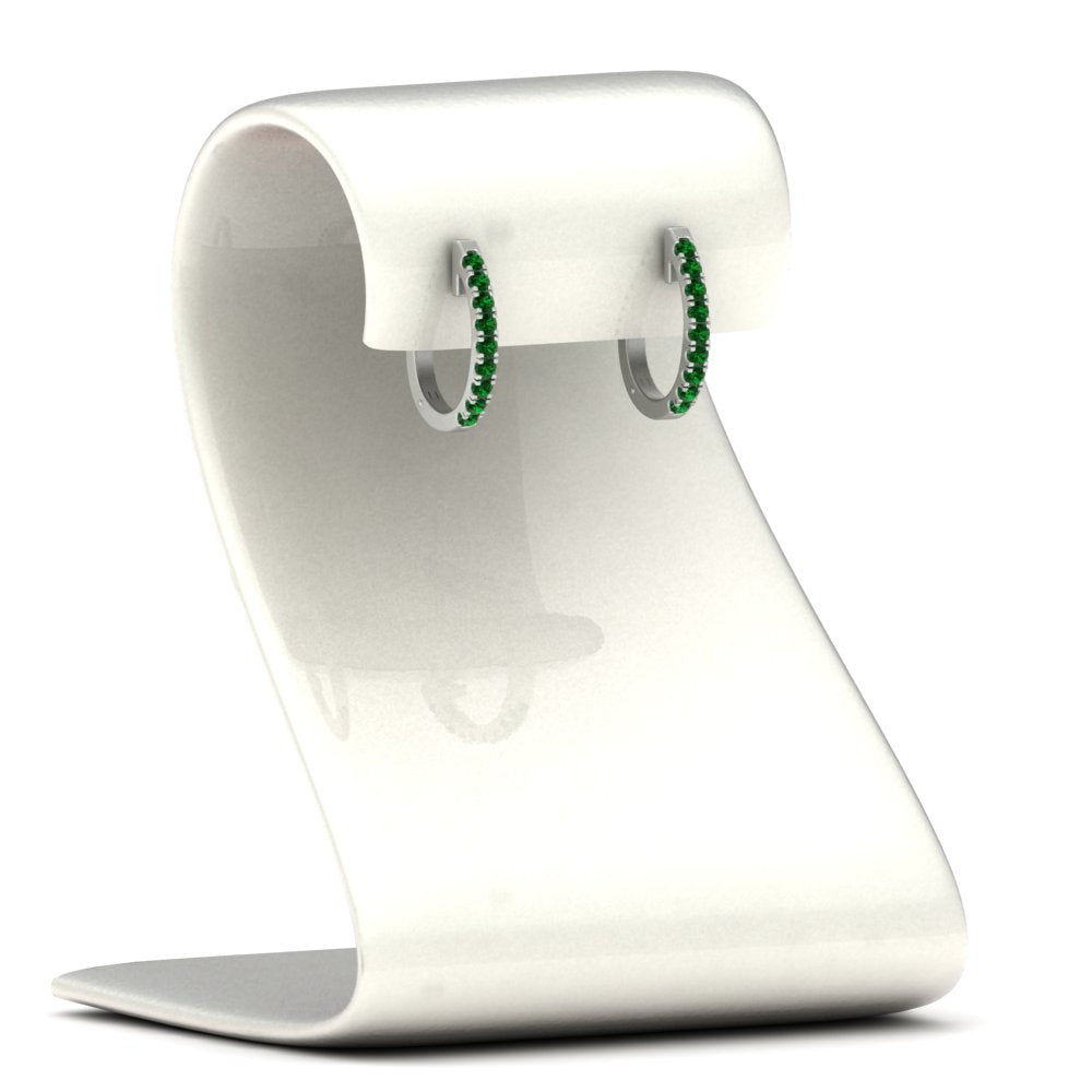 Round Cut 0.25 Ct Diamond Hoop Earrings Fascinating Diamonds