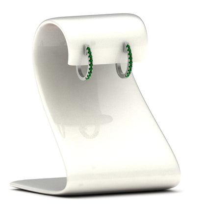 Round Cut 0.25 Ct Diamond Hoop Earrings Fascinating Diamonds