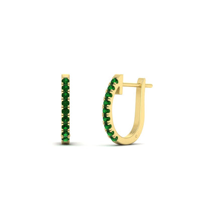 Round Cut 0.25 Ct Diamond Hoop Earrings Fascinating Diamonds
