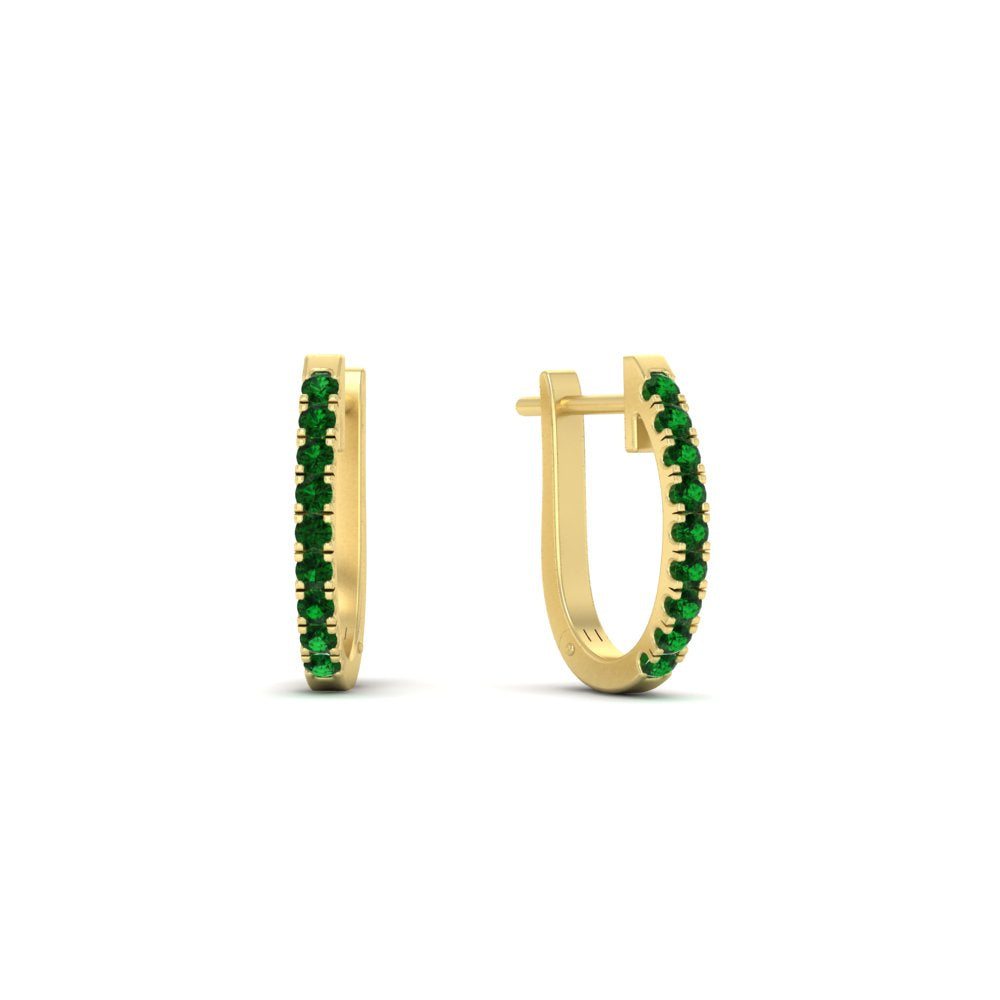 Round Cut 0.25 Ct Diamond Hoop Earrings Fascinating Diamonds