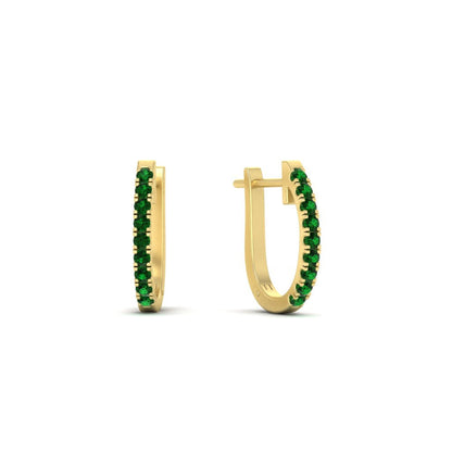 Round Cut 0.25 Ct Diamond Hoop Earrings Fascinating Diamonds