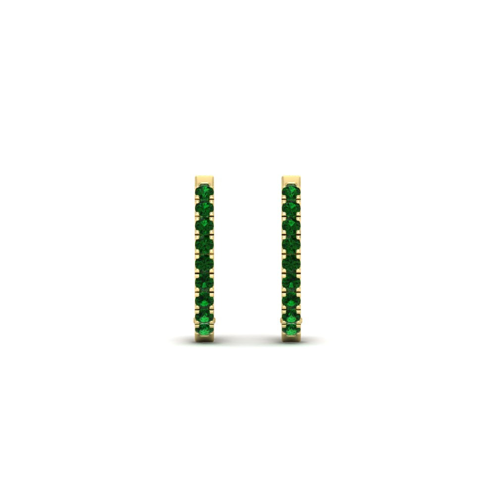 Round Cut 0.25 Ct Diamond Hoop Earrings Fascinating Diamonds