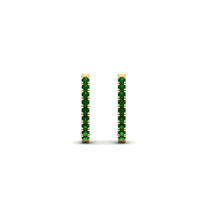 Round Cut 0.25 Ct Diamond Hoop Earrings Fascinating Diamonds