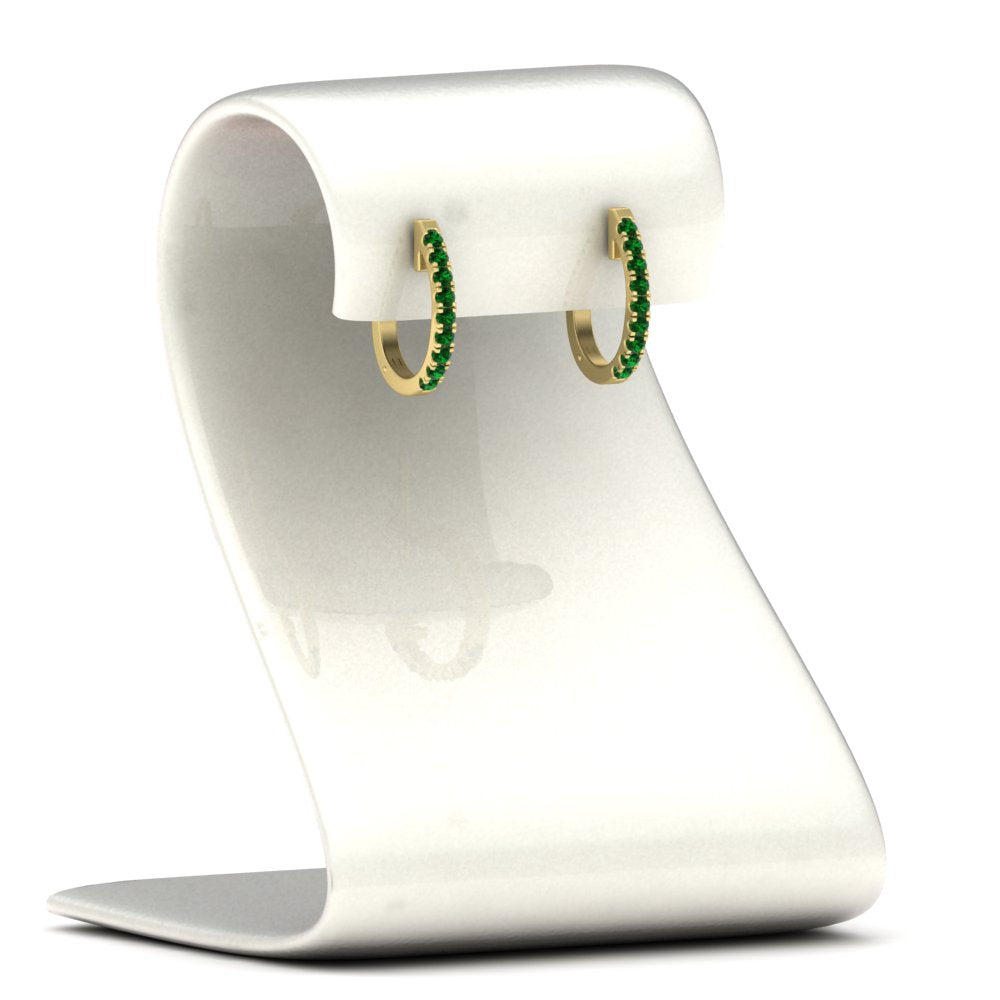 Round Cut 0.25 Ct Diamond Hoop Earrings Fascinating Diamonds