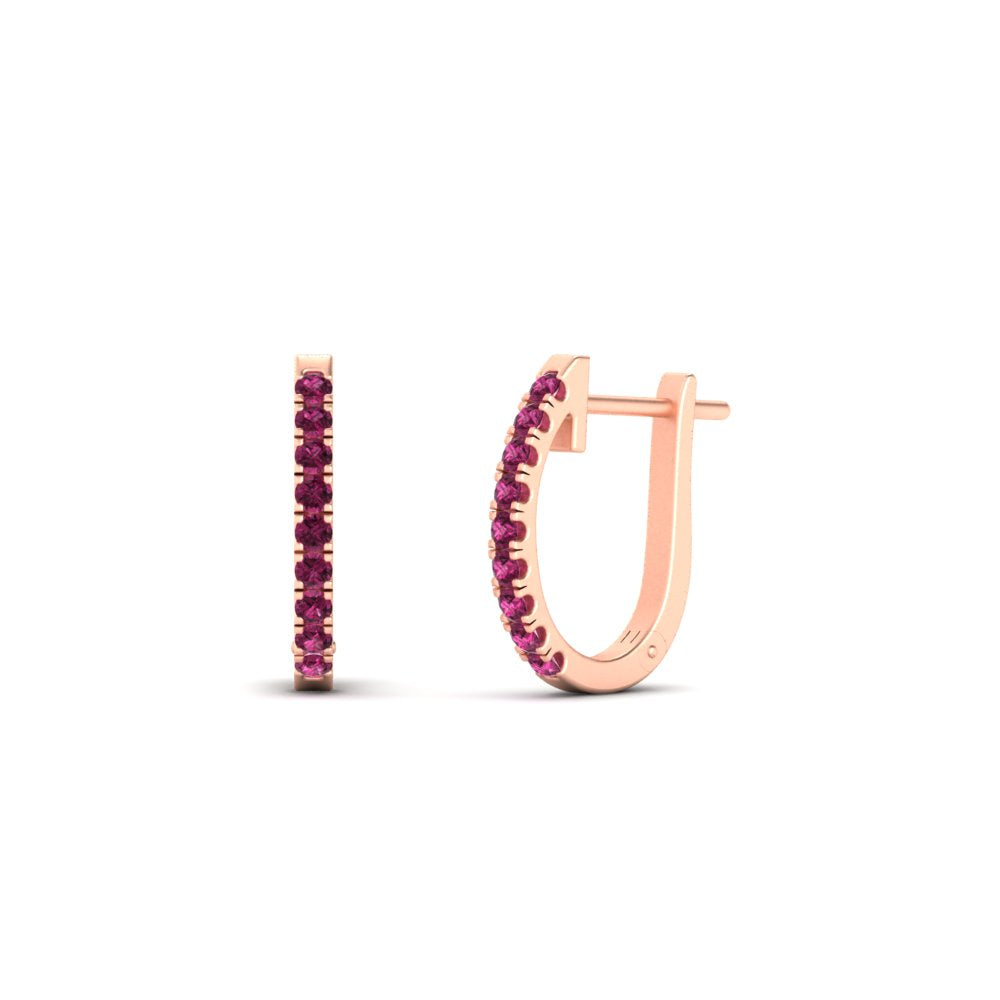 Round Cut 0.25 Ct Diamond Hoop Earrings Fascinating Diamonds