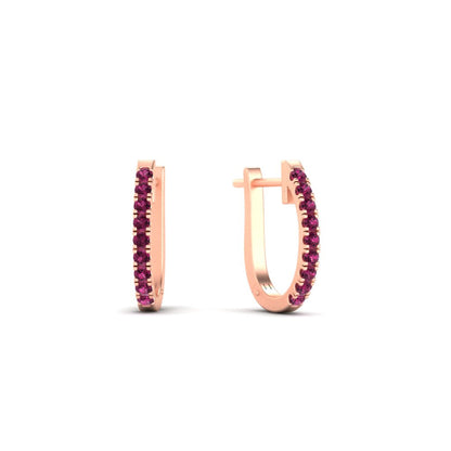 Round Cut 0.25 Ct Diamond Hoop Earrings Fascinating Diamonds
