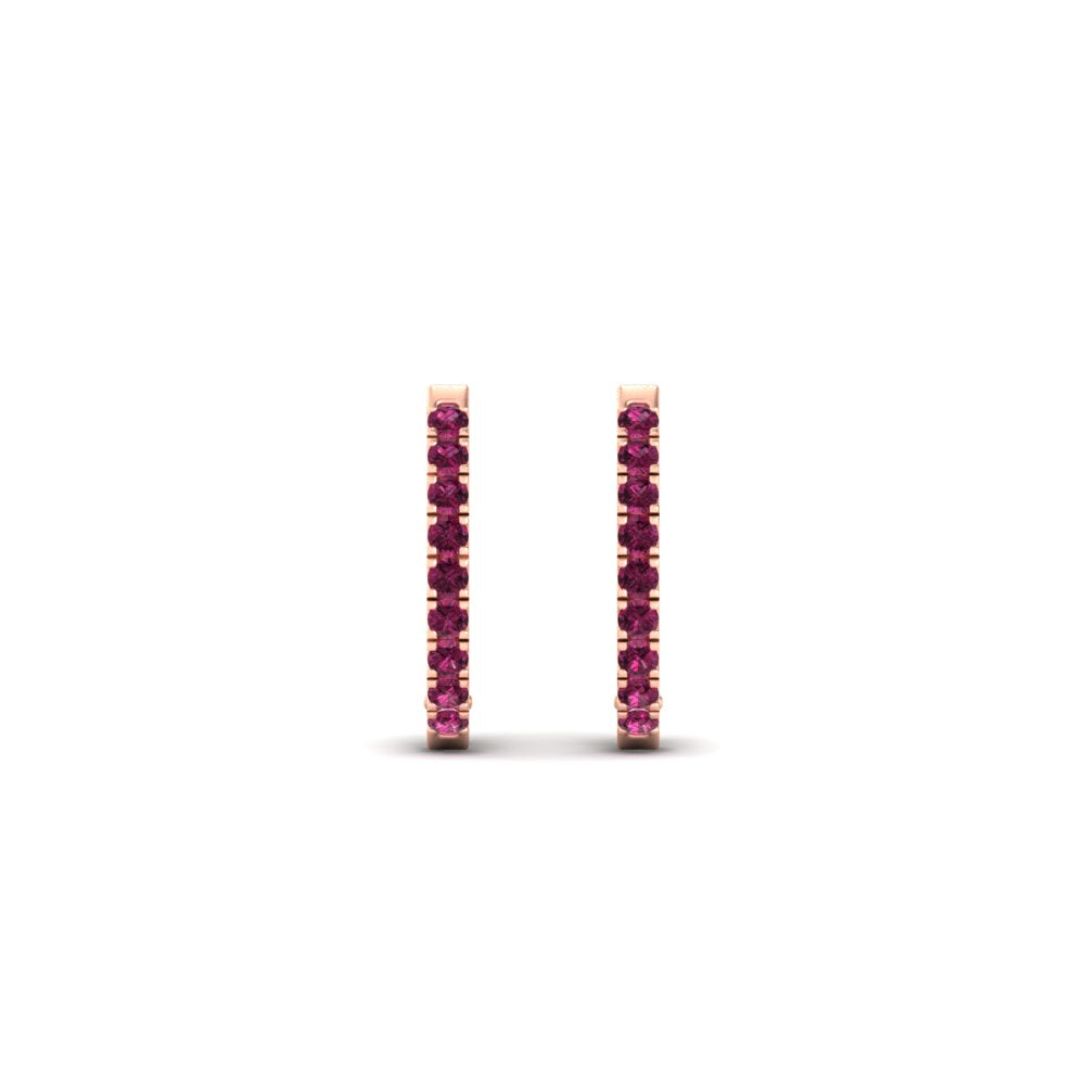 Round Cut 0.25 Ct Diamond Hoop Earrings Fascinating Diamonds