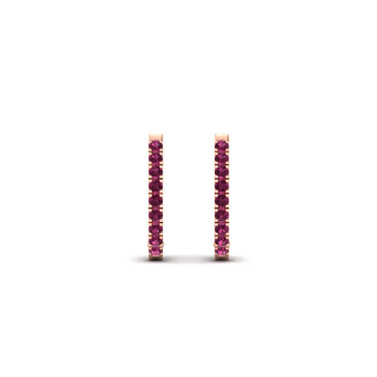 Round Cut 0.25 Ct Diamond Hoop Earrings Fascinating Diamonds
